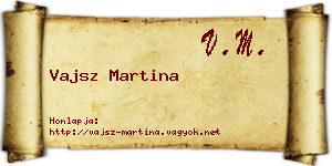 Vajsz Martina névjegykártya